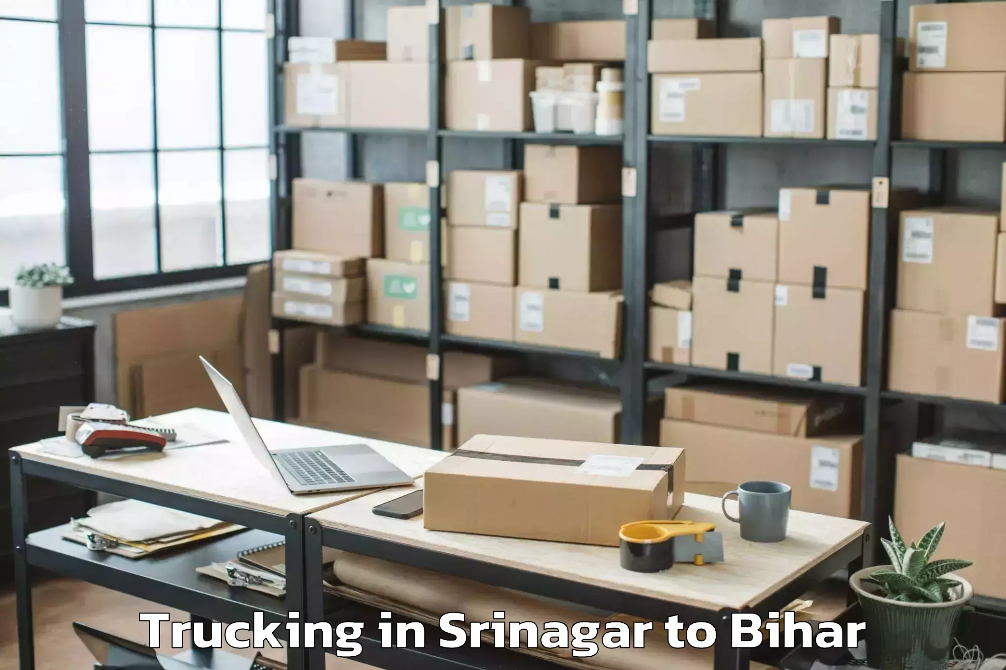 Professional Srinagar to Lauriya Nandangarh Trucking